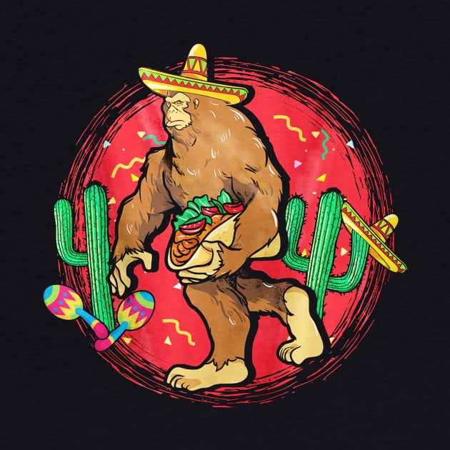 Bigfoot Carry Tacos Cinco De Mayo by toiletpaper_shortage